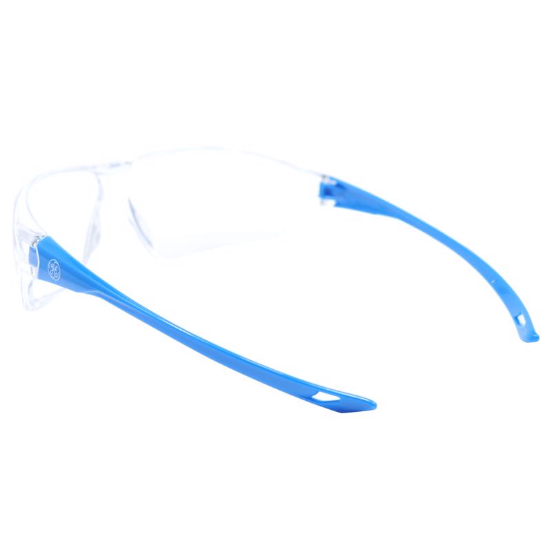 General Electric 03 Series Impact-Resistant Safety Glasses Clear Lens Blue Frame 1 pk