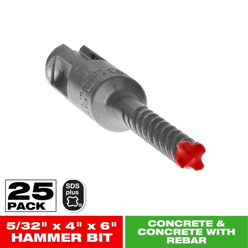 Diablo Rebar Demon 5/32 in. X 6 in. L Carbide Hammer Bit Set SDS-Plus Shank 25 pk