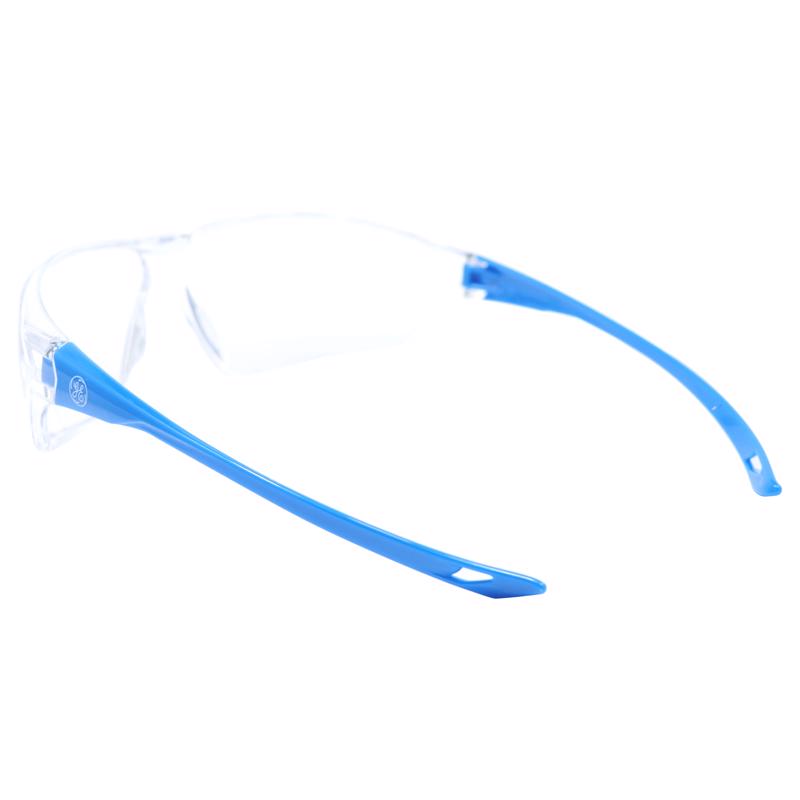 General Electric 03 Series Anti-Fog Impact-Resistant Safety Glasses Clear Lens Blue Frame 1 pk