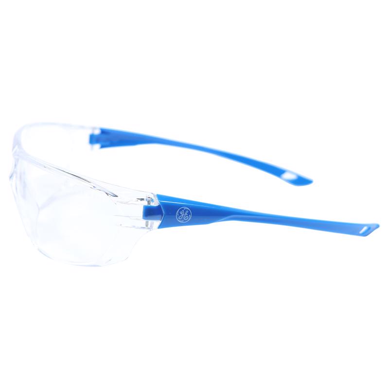 General Electric 03 Series Anti-Fog Impact-Resistant Safety Glasses Clear Lens Blue Frame 1 pk
