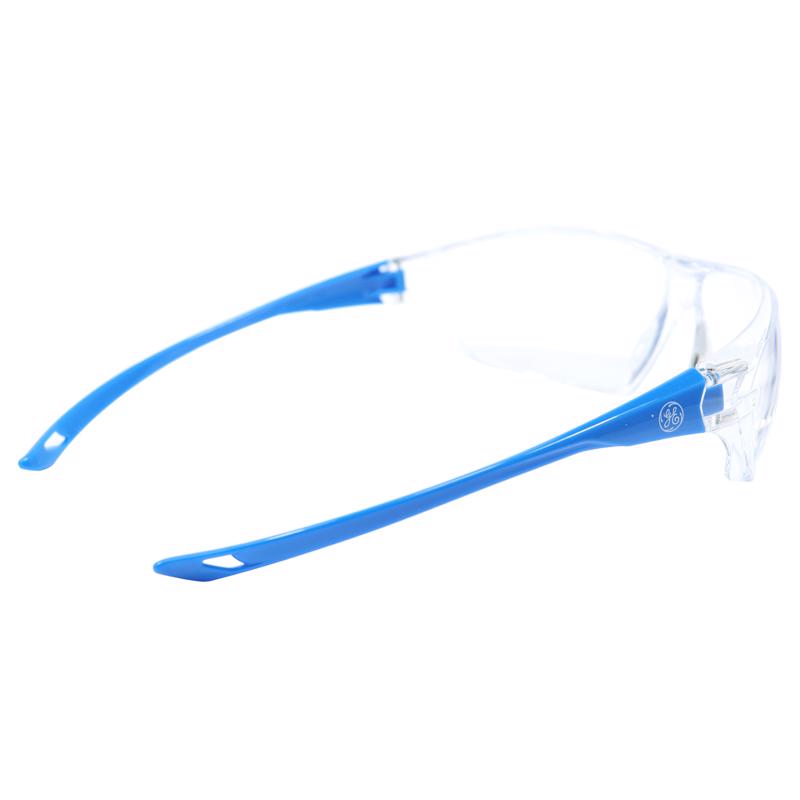 General Electric 03 Series Anti-Fog Impact-Resistant Safety Glasses Clear Lens Blue Frame 1 pk