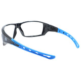 General Electric 04 Series Impact-Resistant Safety Glasses Clear Lens Black/Blue Frame 1 pk