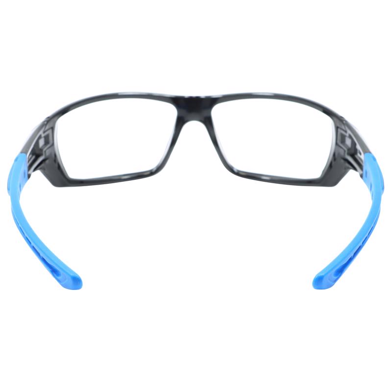 General Electric 04 Series Impact-Resistant Safety Glasses Clear Lens Black/Blue Frame 1 pk
