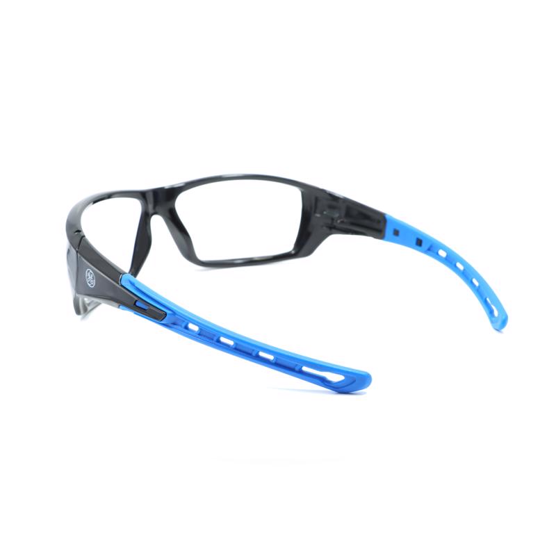 General Electric 04 Series Anti-Fog Impact-Resistant Safety Glasses Clear Lens Black/Blue Frame 1 pk