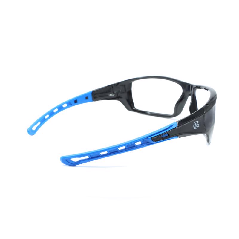 General Electric 04 Series Anti-Fog Impact-Resistant Safety Glasses Clear Lens Black/Blue Frame 1 pk