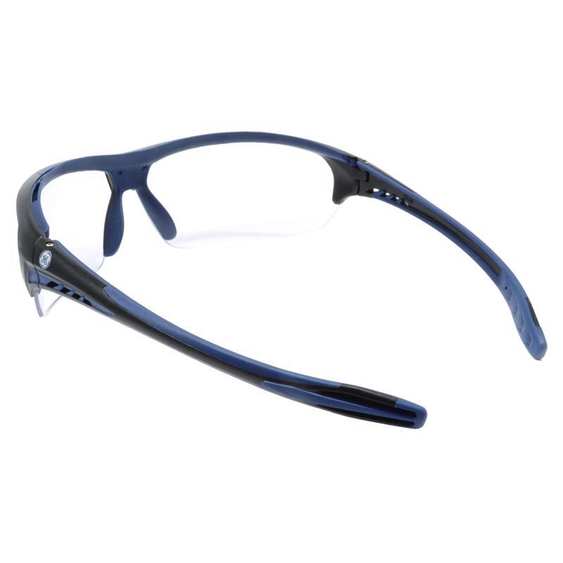 General Electric 09 Series Anti-Fog Impact-Resistant Safety Glasses Clear Lens Black/Blue Frame 1 pk