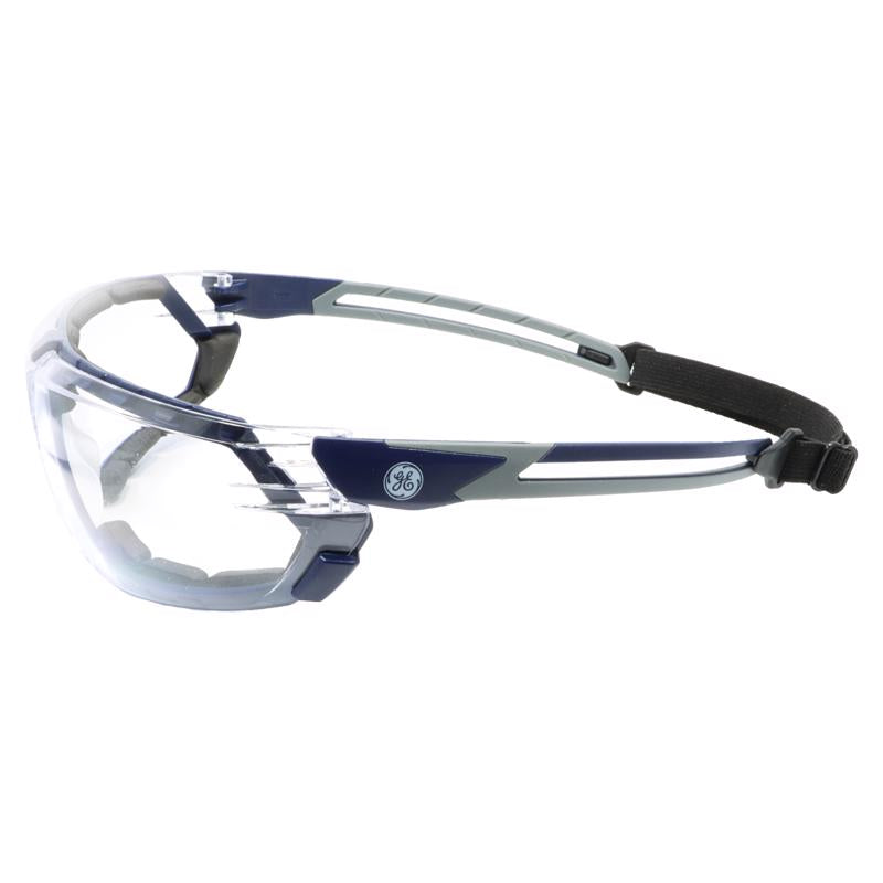 General Electric 11S Series Anti-Fog Impact-Resistant Safety Glasses Clear Lens Blue/Gray Frame 1 pk