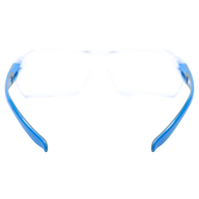 General Electric 02 Series Impact-Resistant Safety Glasses Clear Lens Blue/Gray Frame 1 pk