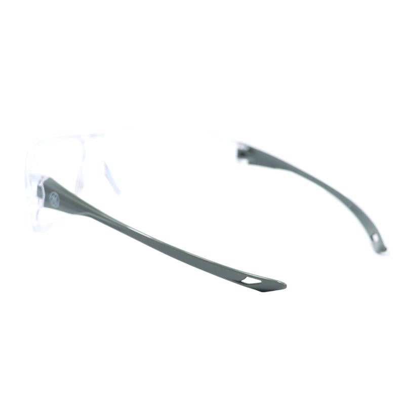General Electric 03 Series Impact-Resistant Safety Glasses Clear Lens Gray Frame 1 pk