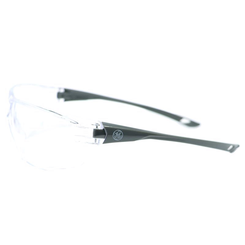 General Electric 03 Series Impact-Resistant Safety Glasses Clear Lens Gray Frame 1 pk
