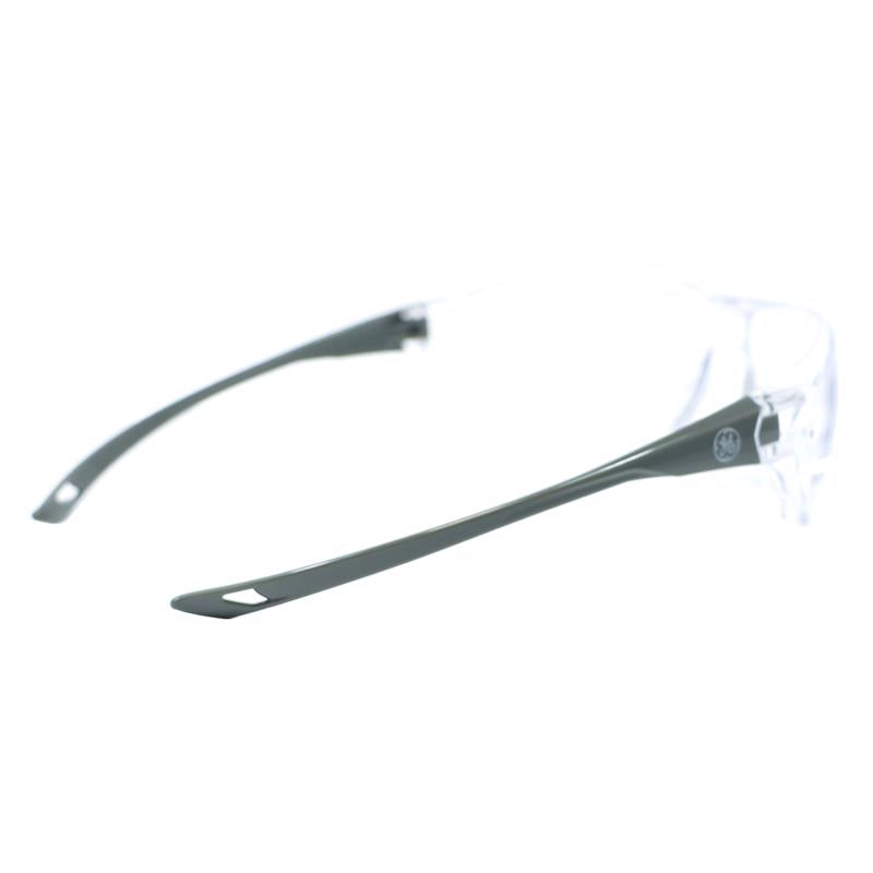 General Electric 03 Series Impact-Resistant Safety Glasses Clear Lens Gray Frame 1 pk