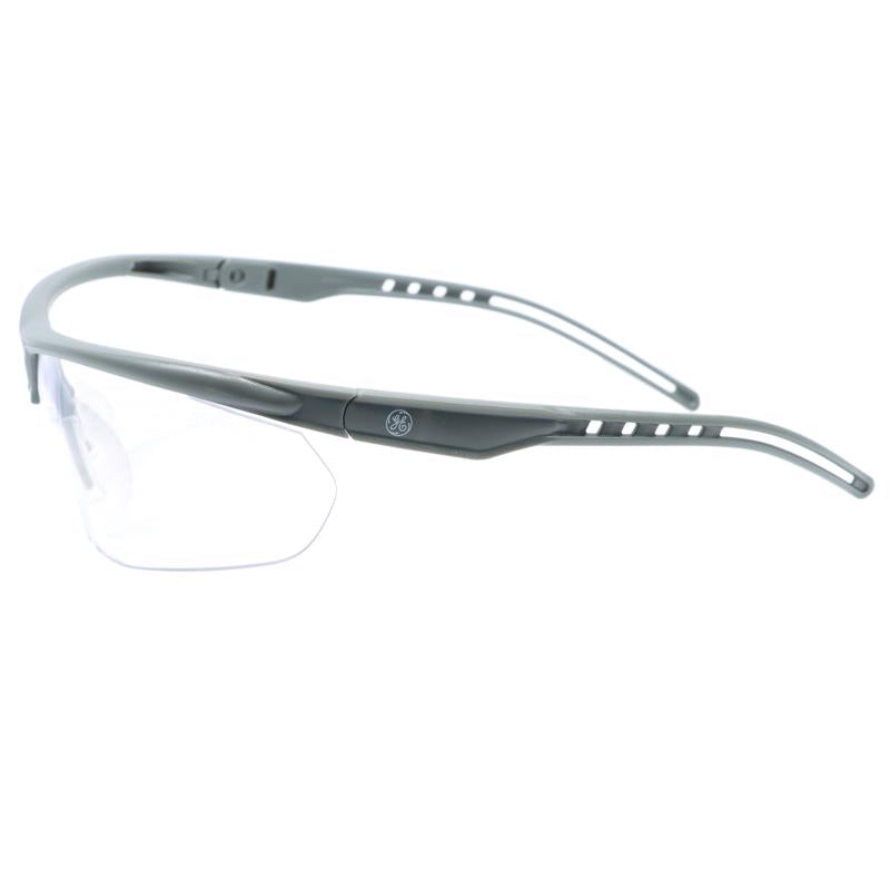 General Electric 08 Series Impact-Resistant Safety Glasses Clear Lens Black Frame 1 pk
