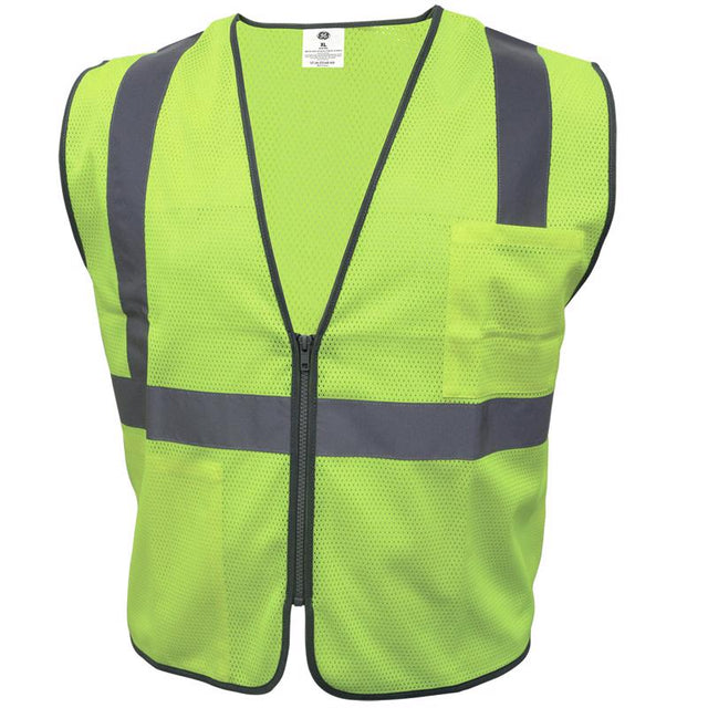 SAFETY VEST ZIPPER GN XL