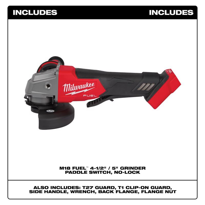 Milwaukee M18 FUEL Cordless 4-1/2 to 5 in. Grinder Tool Only