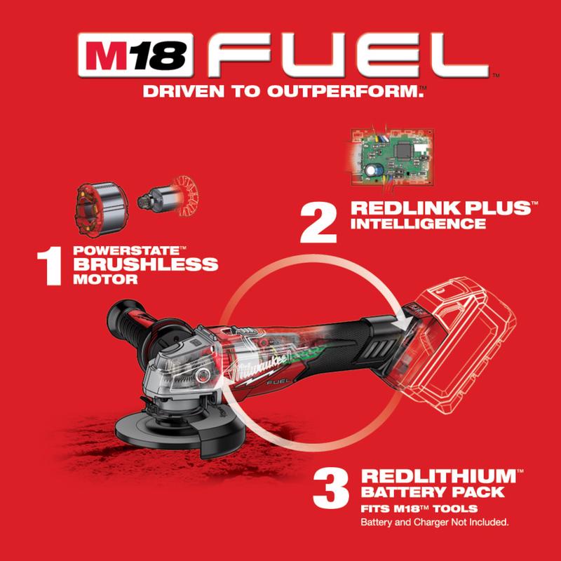 Milwaukee M18 FUEL Cordless 4-1/2 to 5 in. Grinder Tool Only