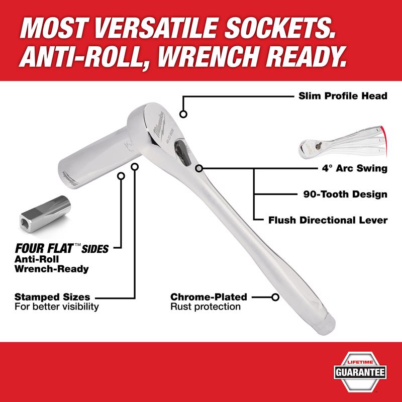 Milwaukee Packout 3/8 in. drive SAE Ratchet and Socket Set