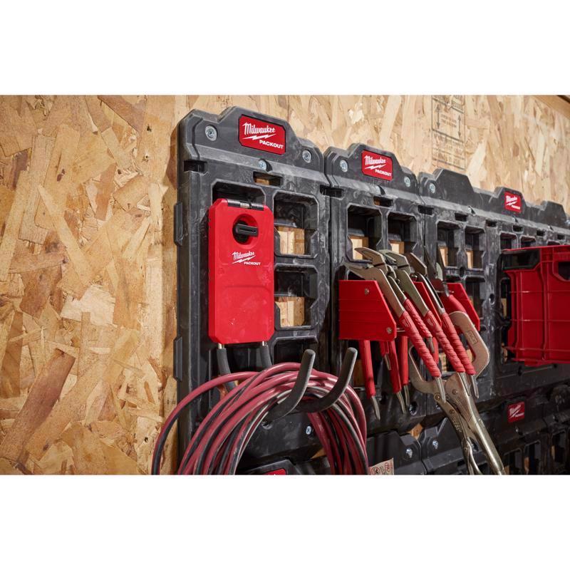 Milwaukee Packout Shop Storage Small Black/Red Plastic 7 in. L Curved Hook 25 lb 1 pk