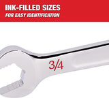 Milwaukee SAE Ratcheting Combination Wrench Set 12 in. L 7 pc