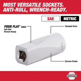 Milwaukee 1/4 in. drive Metric/SAE Mechanics Socket and Ratchet Set 50 pc