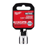 Milwaukee 13 mm X 1/4 in. drive Metric 6 Point Standard Socket 1 pc