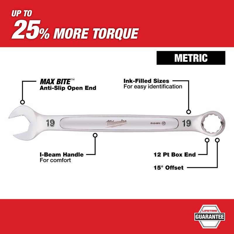 Milwaukee Max Bite Metric Combination Wrench Set 15 pc