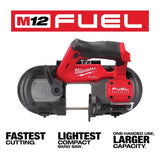 Milwaukee M12 FUEL Cordless Brushless 2-1/2 in. Band Saw Tool Only