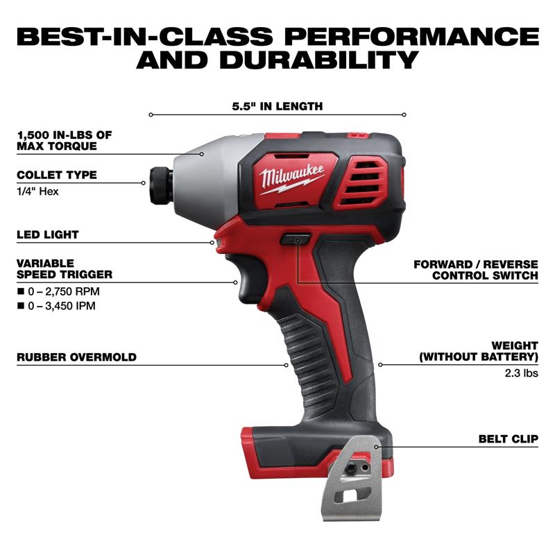 Milwaukee M18 Cordless Brushed 4 Tool Combo Kit