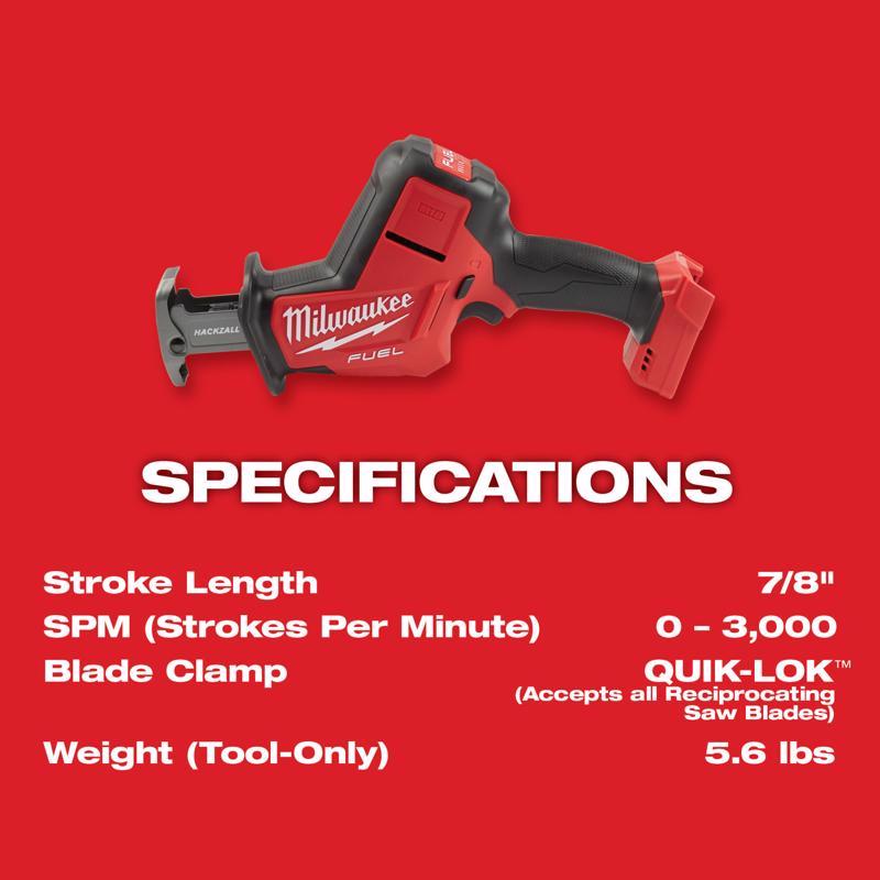 Milwaukee M18 FUEL Hackzall Cordless Brushless Reciprocating Saw Tool Only