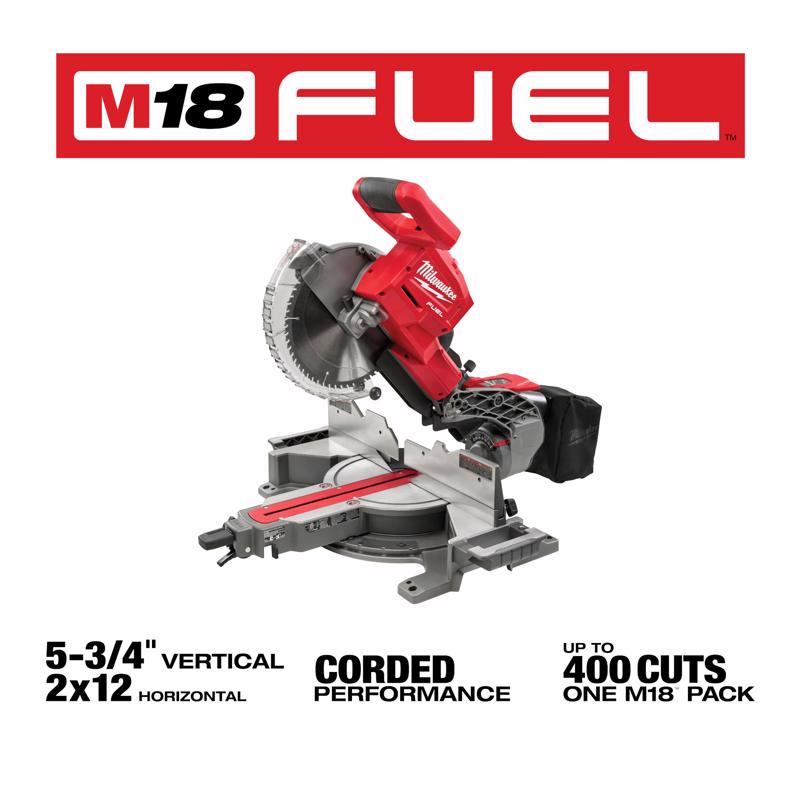 Milwaukee M18 FUEL 10 in. Cordless Brushless Dual-Bevel Sliding Compound Miter Saw Tool Only