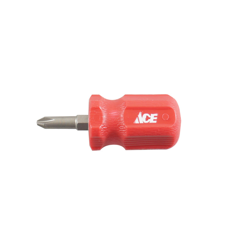 Ace Phillips/Slotted 2-in-1 Stubby Screwdriver 2 in.