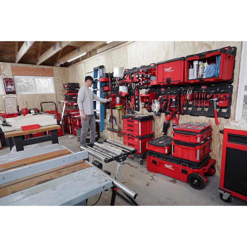 Milwaukee PACKOUT SHOP STORAGE Garage Organizer Roll Holder and Tape Organizer Black/Red