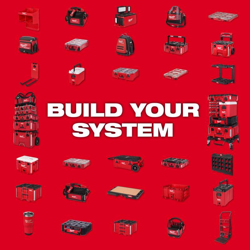 Milwaukee PACKOUT SHOP STORAGE Garage Organizer Roll Holder and Tape Organizer Black/Red