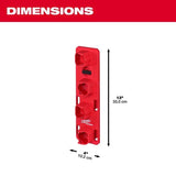 Milwaukee PACKOUT SHOP STORAGE Garage Organizer Battery Rack Black/Red