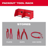 Milwaukee PACKOUT SHOP STORAGE Garage Organizer Tool Rack Black/Red