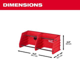 Milwaukee PACKOUT SHOP STORAGE Garage Organizer Tool Rack Black/Red