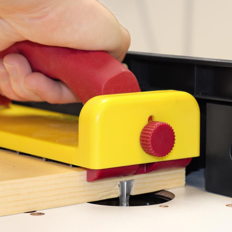 Milescraft GrabberPlus Rubber 8.25 in. L X 4 in. W Miter Retractable Heel Push Block Red/Yellow 1 pc