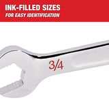 Milwaukee Max Bite SAE I-Beam Handle Combination Wrench Set 12 in. L 7 pc