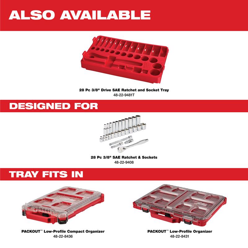 Milwaukee 3/8 in. drive SAE Ratchet and Socket Set