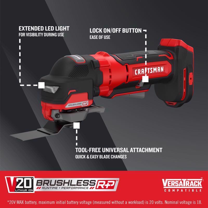 Craftsman V20 BRUSHLESS RP Cordless Oscillating Multi-Tool Tool Only