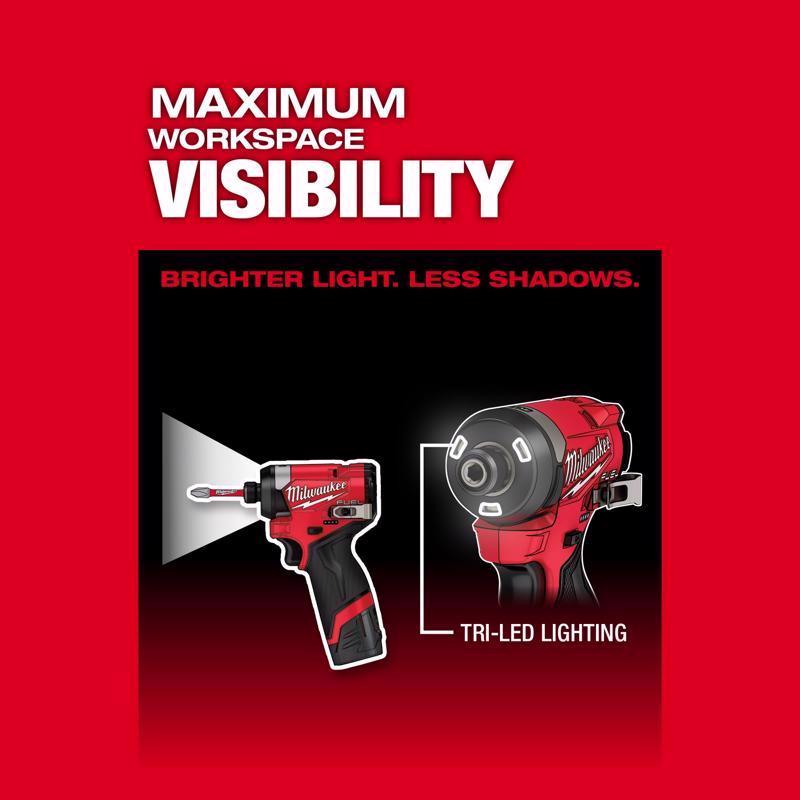 Milwaukee M12 FUEL 1/4 in. Cordless Brushless Impact Driver Tool Only