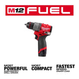Milwaukee M12 FUEL 1/2 in. Brushless Cordless Drill/Driver Kit (Battery & Charger)