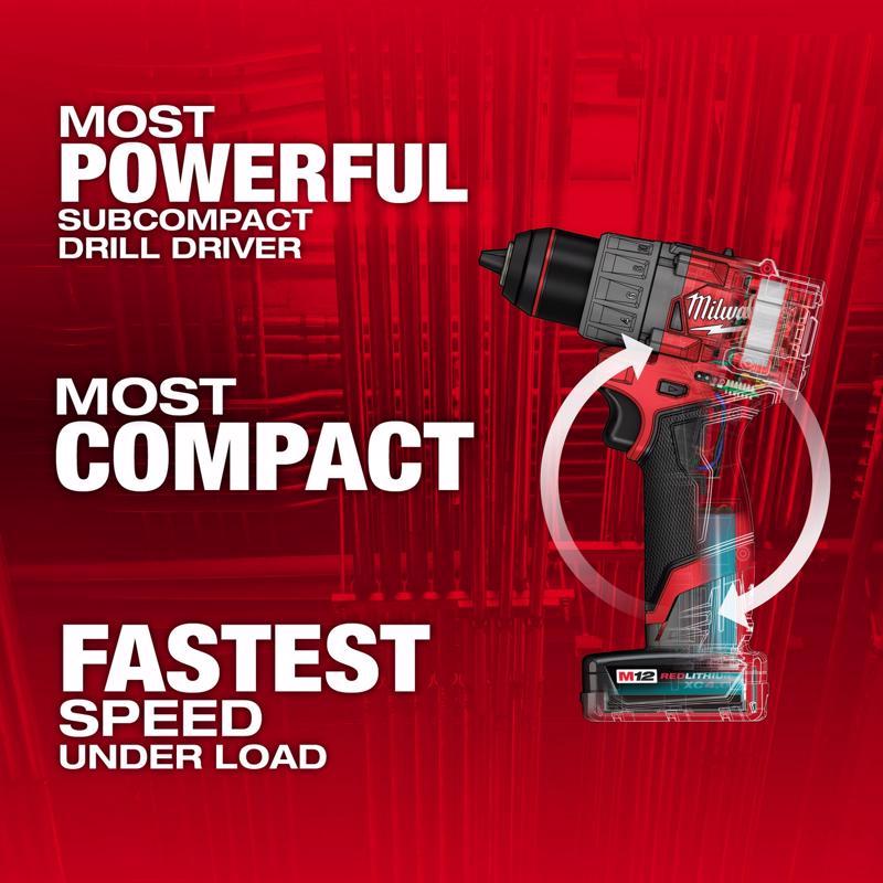 Milwaukee M12 FUEL 1/2 in. Brushless Cordless Drill/Driver Kit (Battery & Charger)