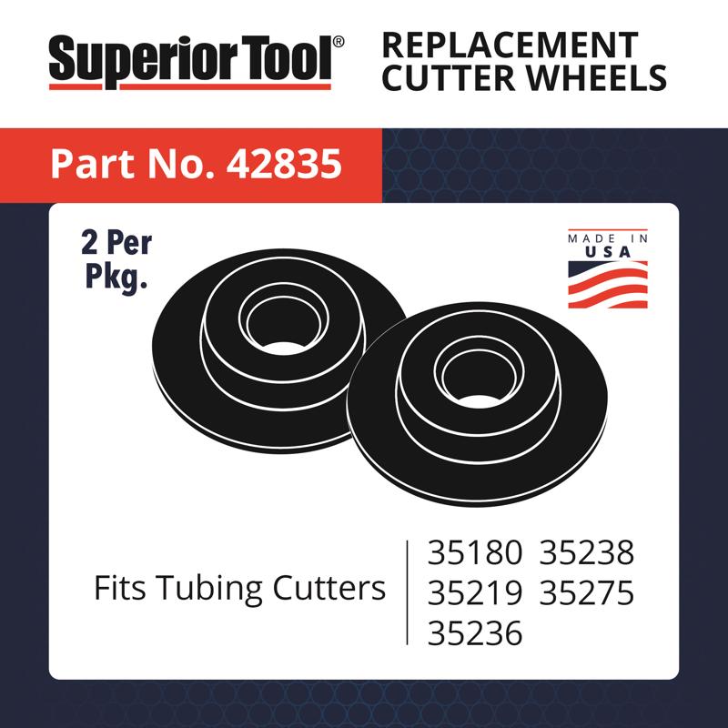 Superior Tool Replacement Cutter Wheel Black 2 pc