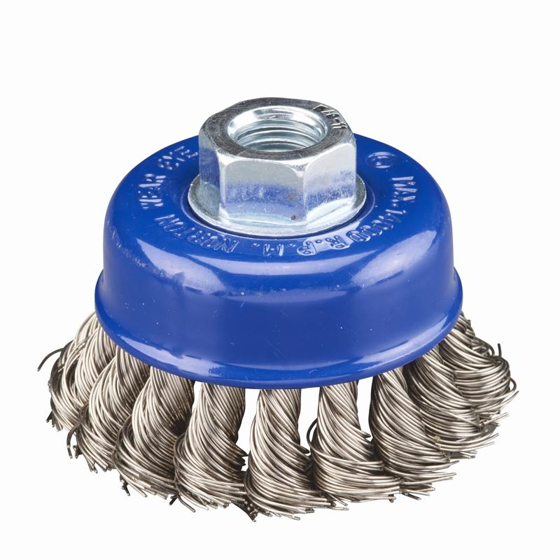 Norton Clipper 3 in. Knot Wire Cup Brush Stainless Steel 14000 rpm 1 pc