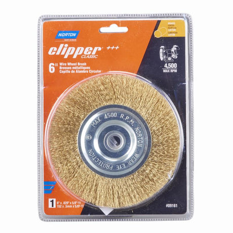 WIRE WHEEL BRUSH CRSE 6"