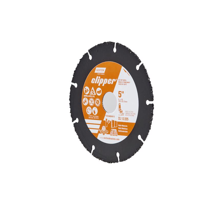 Norton Clipper 5 in. D X 7/8 in. Carbide Cut-Off Wheel 1 pc