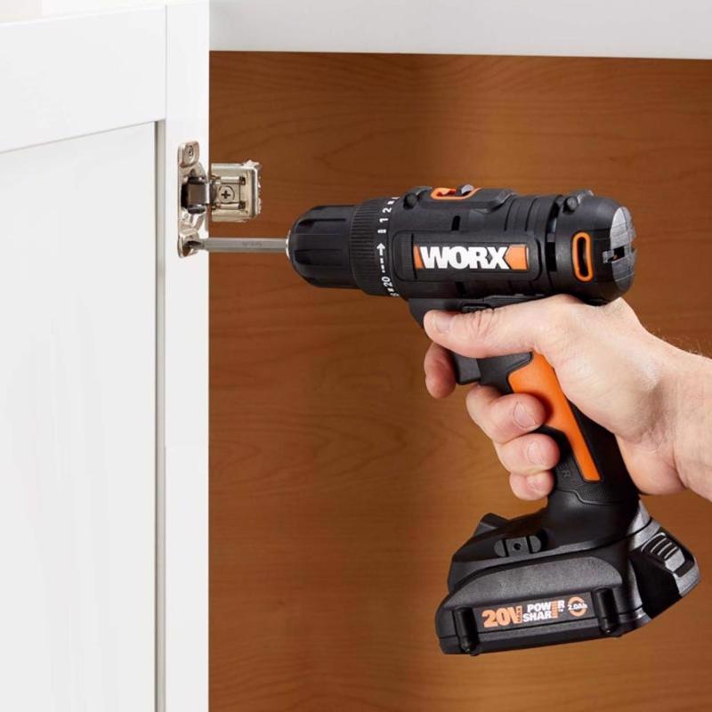 Worx 20V Power Share 3/8 in. Brushless Cordless Drill/Driver Kit (Battery & Charger)