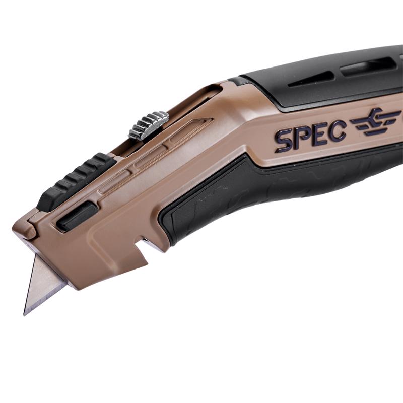 Spec Ops 7 in. Retractable Fixed Utility Knife Black 1 pc