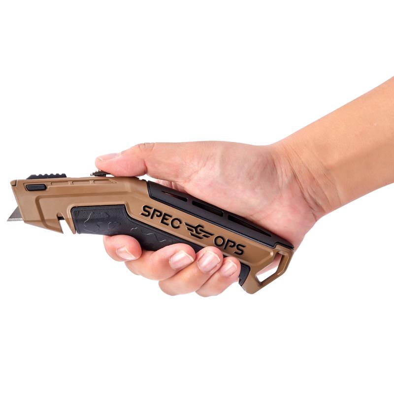 Spec Ops 7 in. Retractable Fixed Utility Knife Black 1 pc