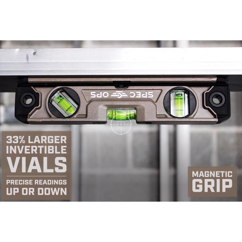 Spec Ops 10 in. Aluminum Magnetic Torpedo Level with Bungee